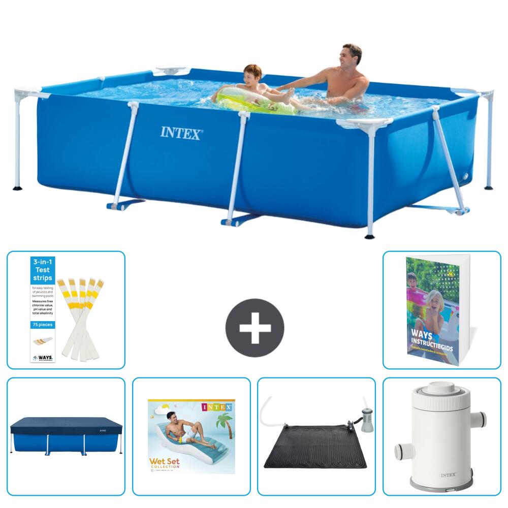 INTEX Basen ze stelażem Prostokątny - 260x160x65 cm - 7-częściowy S70