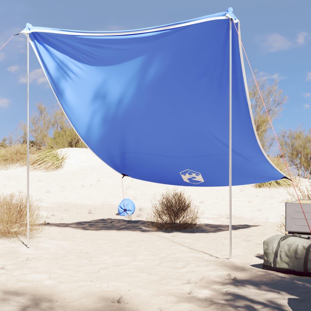 VidaXL Daszek plażowy 214x236 cm poliester SPF 40+ niebieski/szary