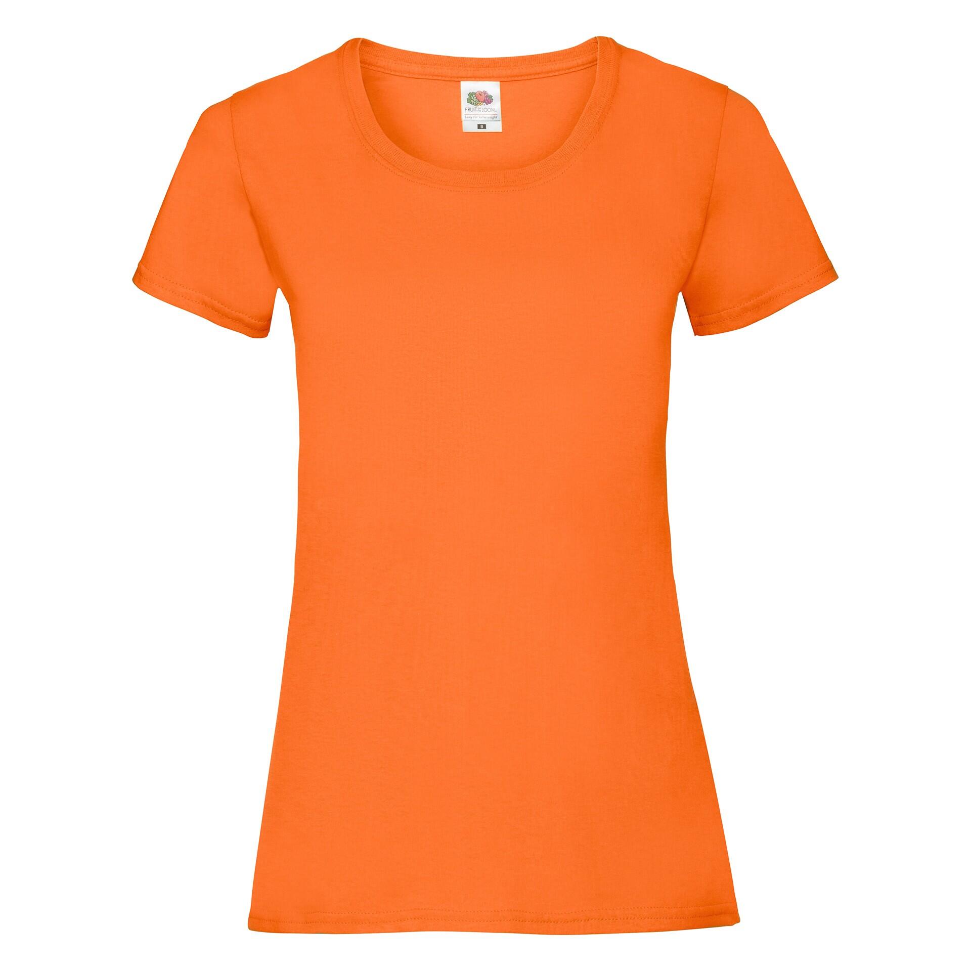 T-shirt damski Fruit Of The Loom Valueweight Naranja