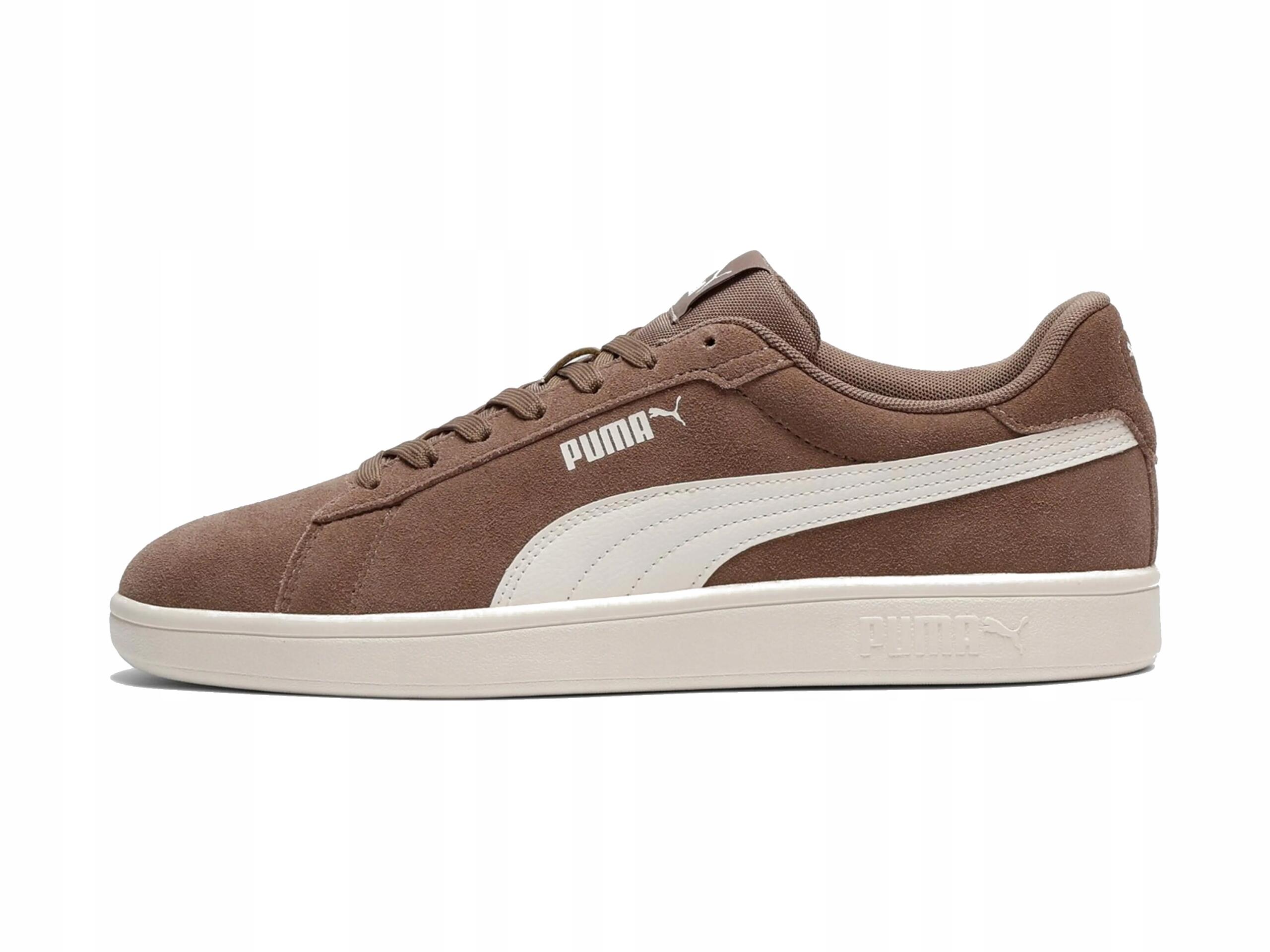 BUTY męskie PUMA SMASH 390984-32 sportowe skórzane zamsz brązowe 42,5