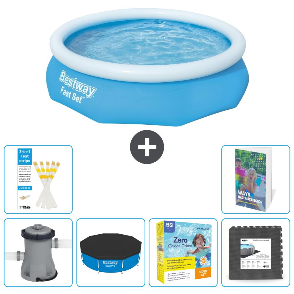 BESTWAY Basen Fast Set Okrągły - 305x76 cm - 7-częściowy S259
