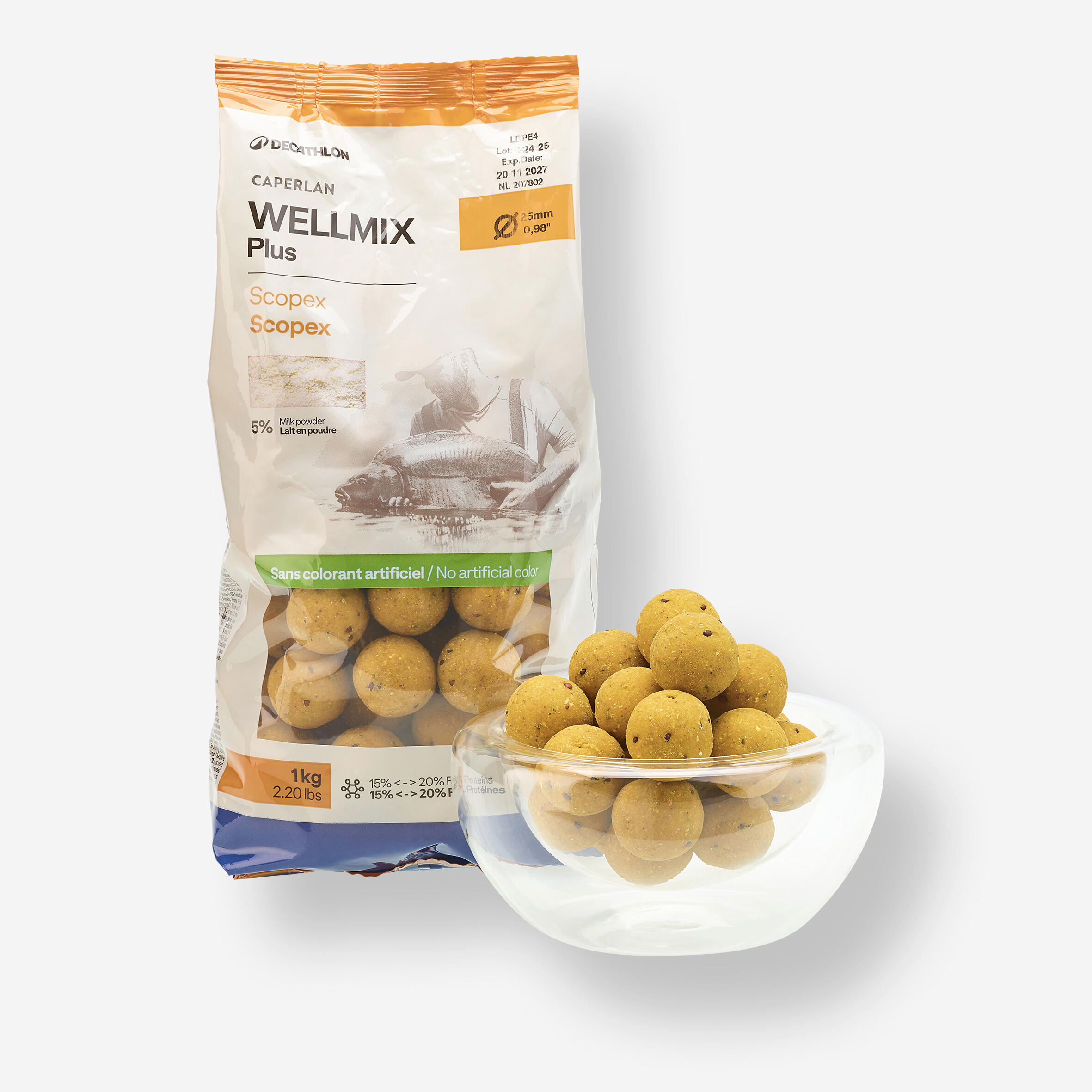Kulki proteinowe Caperlan Wellmix Plus 25 mm 1 kg scopex