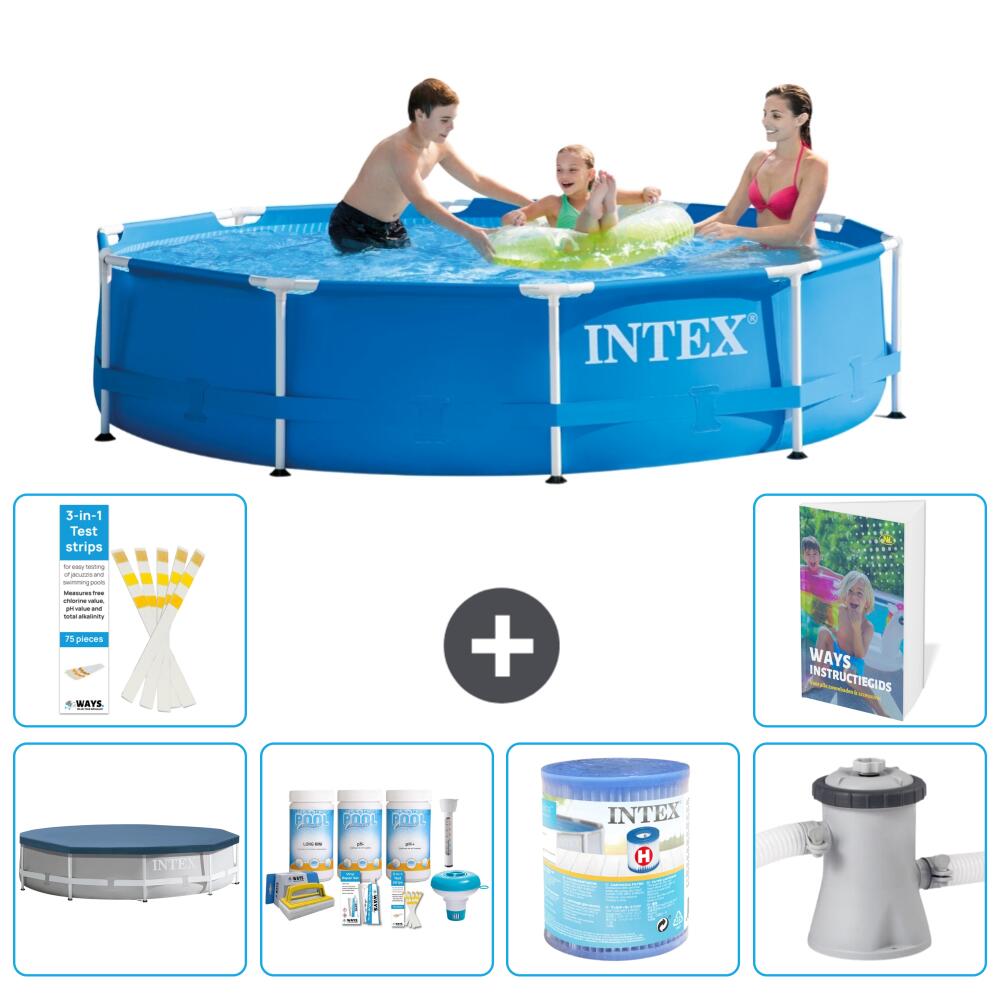 INTEX Basen ze stelażem Okrągły - 305x76 cm - 7-częściowy S34