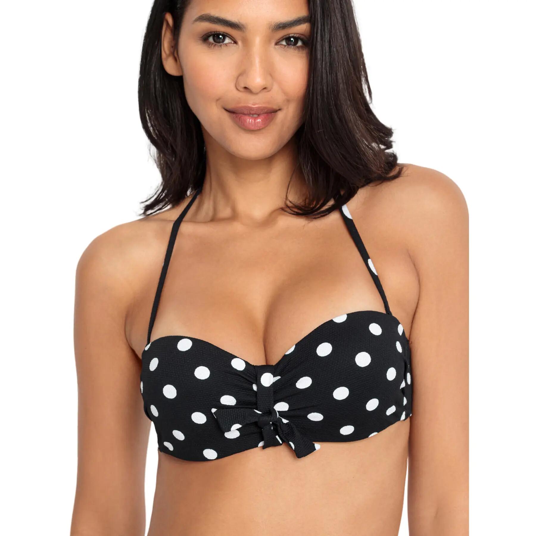 Biustonosz bikini bandeau z usztywnieniem formowany damski Lascana Powder