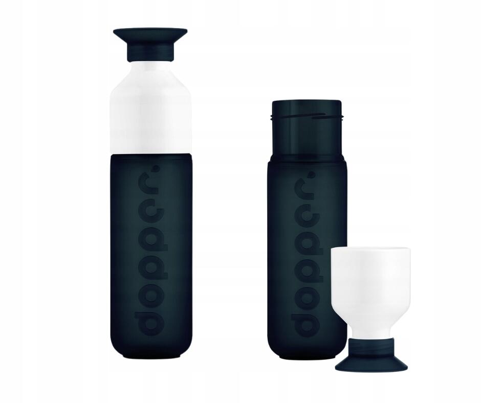 Butelka na wodę Dopper Dark Spring 450 ml z kubkiem