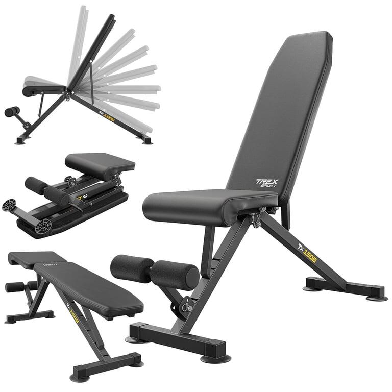Ławka treningowa pod wyciskanie Trex Sport TX-150B regulowana składana do 150kg
