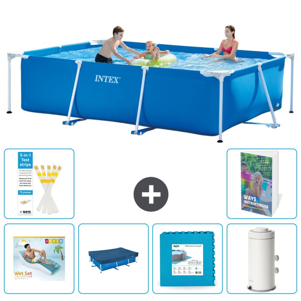 INTEX Basen ze stelażem Prostokątny - 300x200x75 cm - 7-częściowy S137