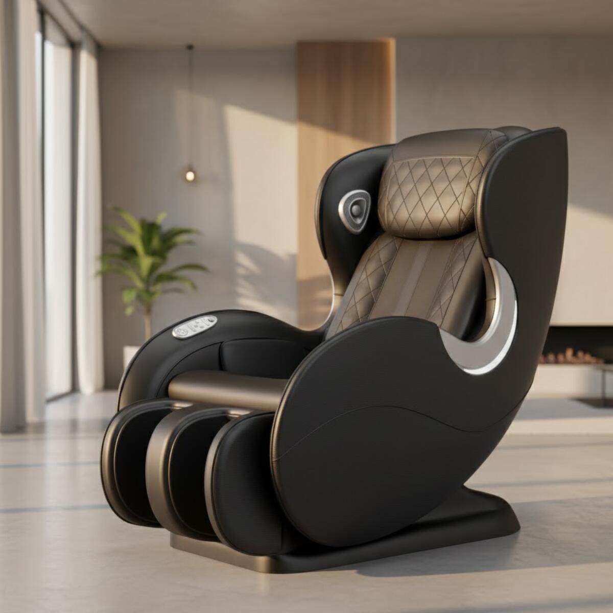 Fotel masujący NRG Wellness Sofa 2D – Zero Gravity – Czarny