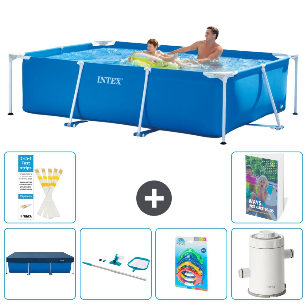 INTEX Basen ze stelażem Prostokątny - 260x160x65 cm - 7-częściowy S151