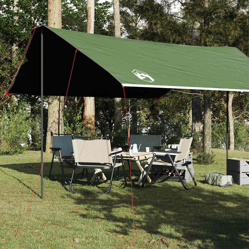 VidaXL Markiza kempingowa 460x305x210 cm wodoodporna zielona