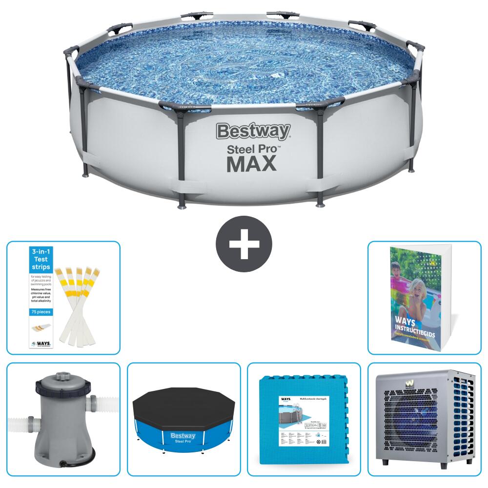 BESTWAY Basen Steel Pro MAX Okrągły - 305x76 cm - 7-częściowy S290