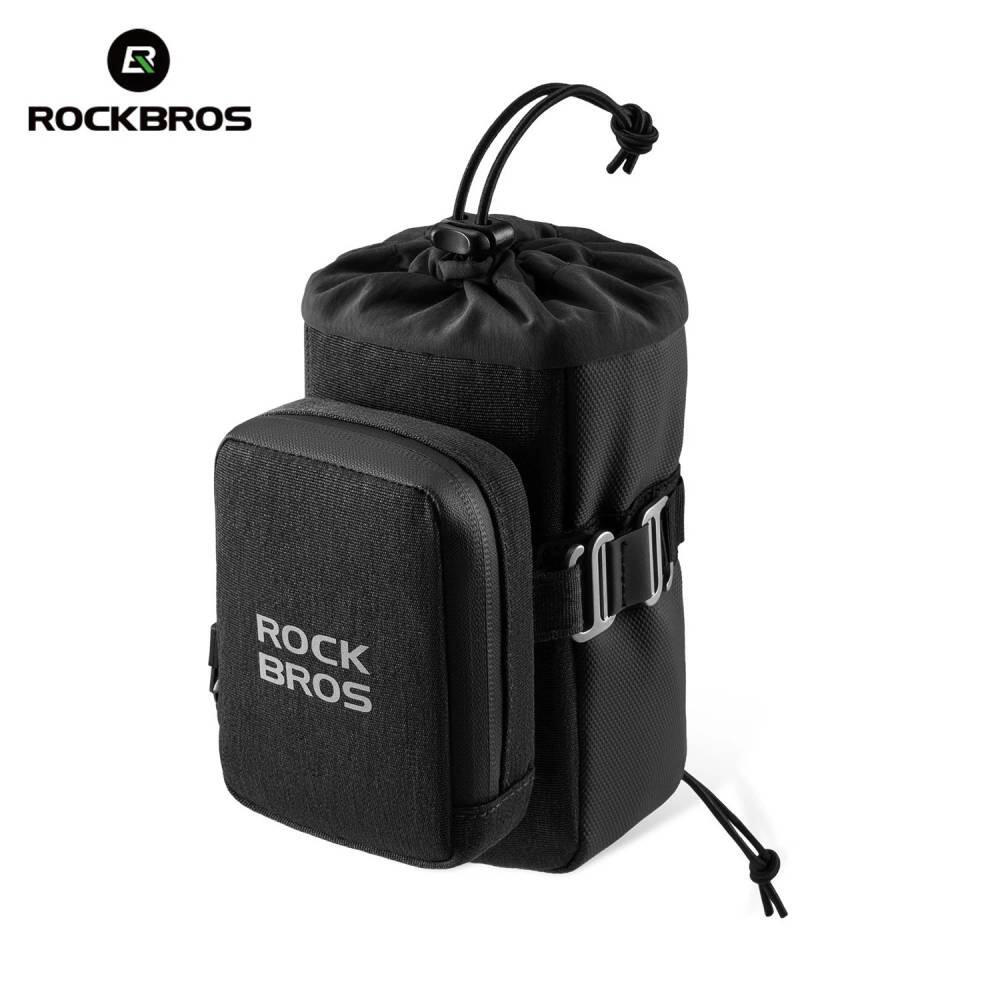Sakwa, torba rowerowa 2 w 1 z regulowanym elastycznym paskiem ROCKBROS czarny