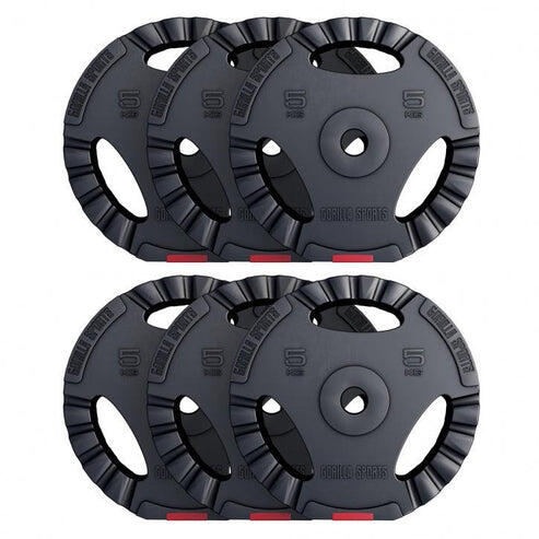 Zestaw obciążenia winylowe 6x5kg 31 mm bitumiczne z uchwytami
