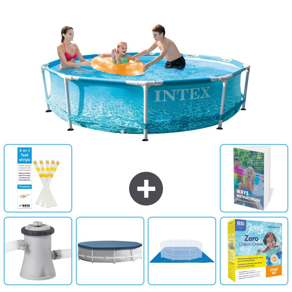 INTEX Basen ze stelażem Okrągły - 305x76 cm - 7-częściowy S198