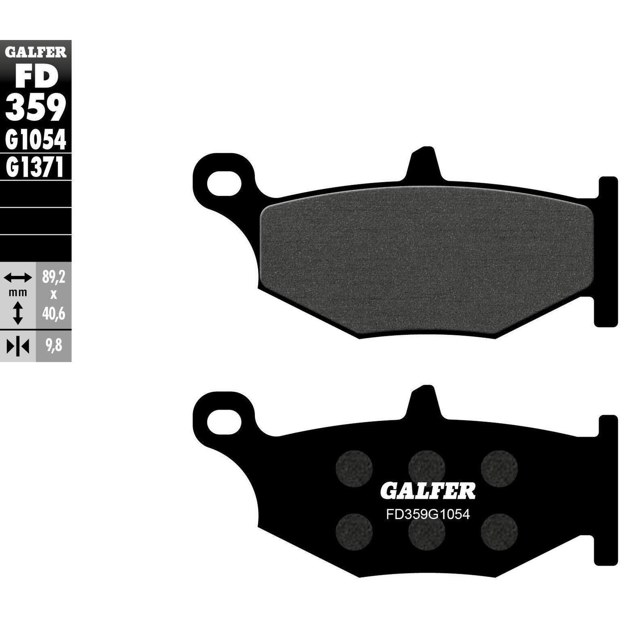 GALFER FD359 (G1054) klocki hamulcowe organiczne ECE R90 89 2×40 6 mm