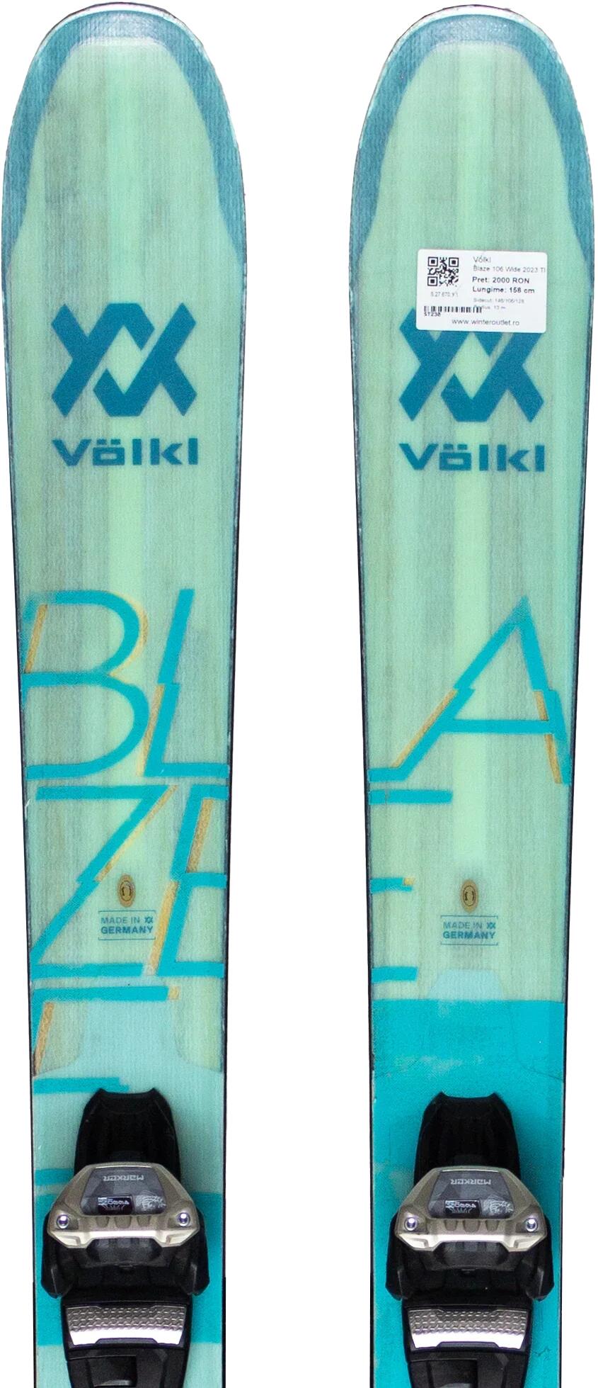 Second Life- Narty VOLKL Blaze 106 Wide 2023 TEST, 165 cm- Stan idealny