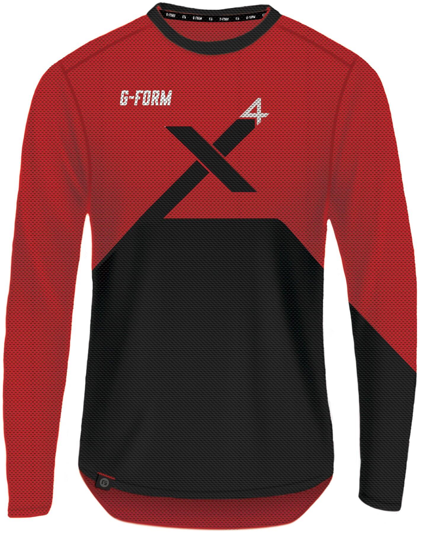 G-FORM Pro-X4 koszulka z długim rękawem M czerwono-czarna