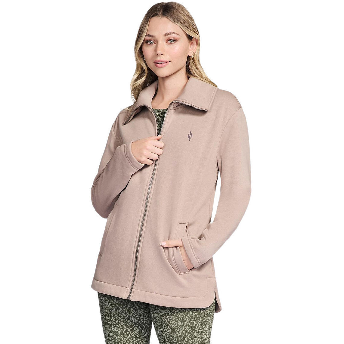 Kurtka damskie Skechers GO SNUGGLE Tunic Full Zip Jacket