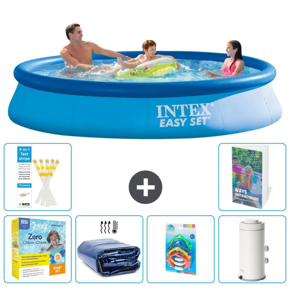 INTEX Basen Easy Set Okrągły - 366x76 cm - 7-częściowy S7