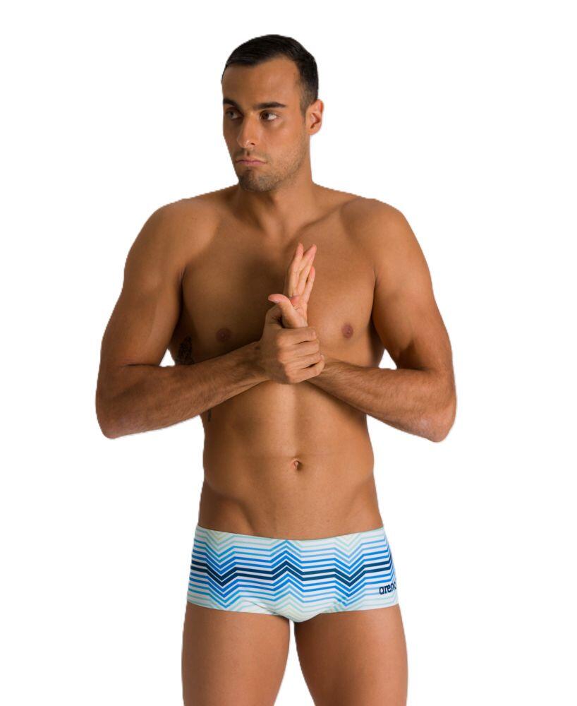 Kąpielówki męskie na basen Arena Multicolor Stripes Low Waist Short