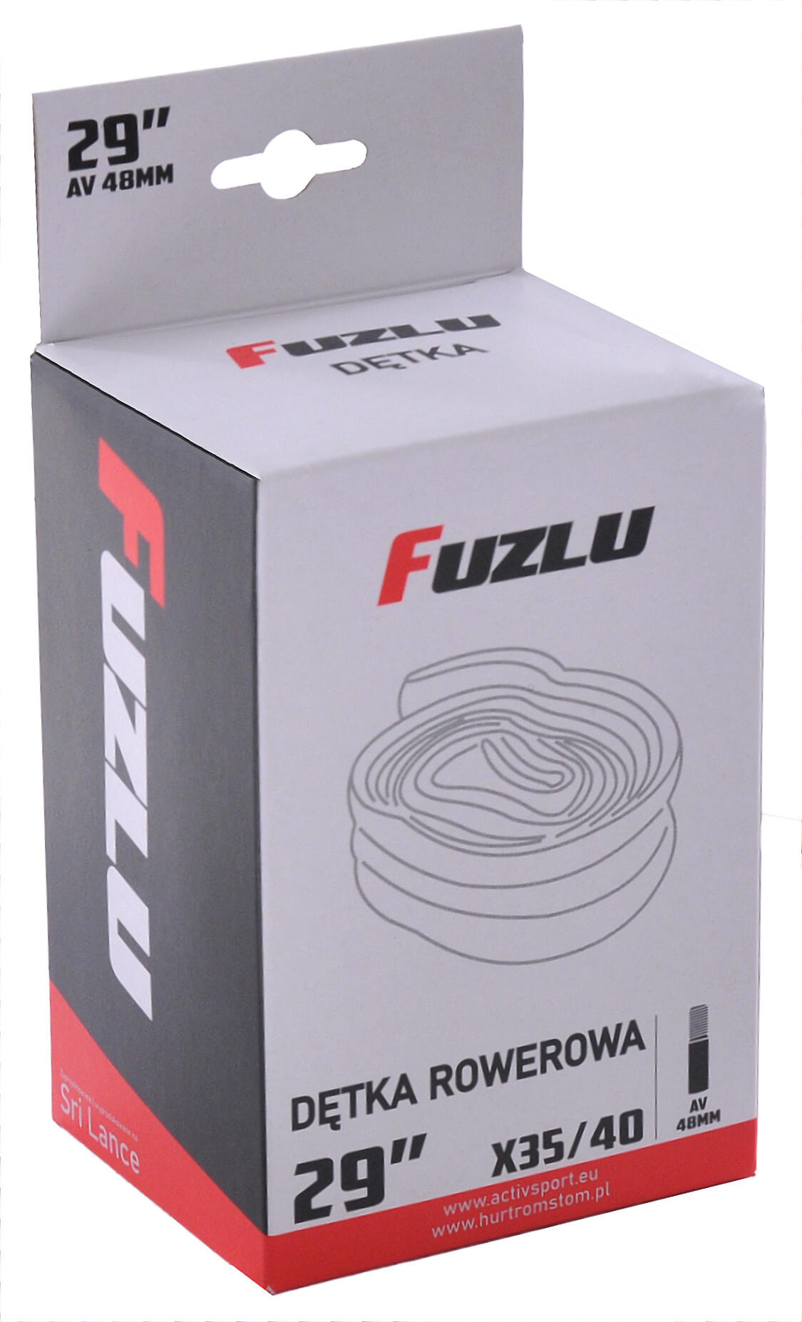 Dętka do opon do roweru rowerowa 29x35/40 (28x1 1/2 N) Fuzlu AV 48mm