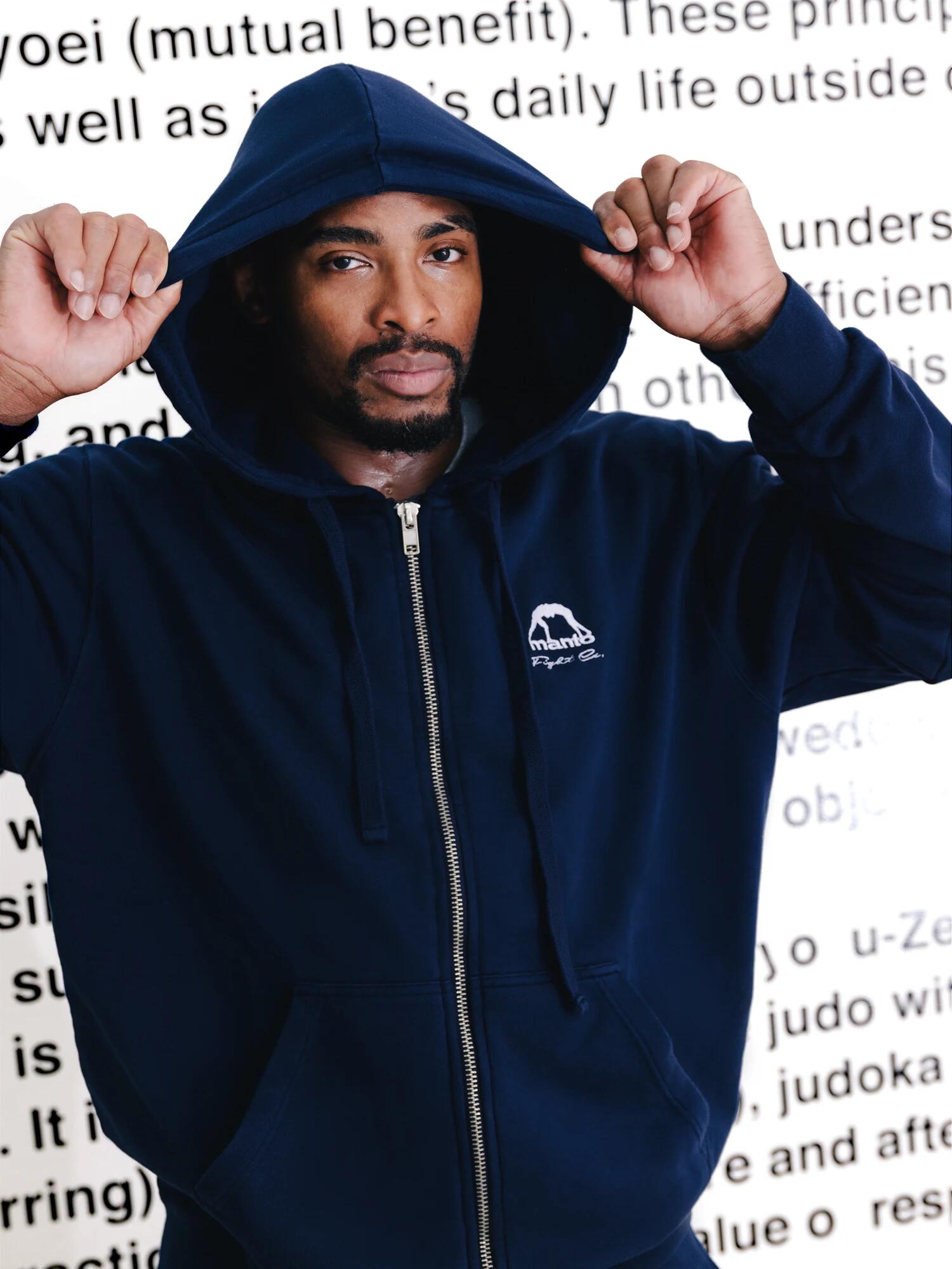 MANTO bluza z kapturem FIGHT COMPANY granatowa
