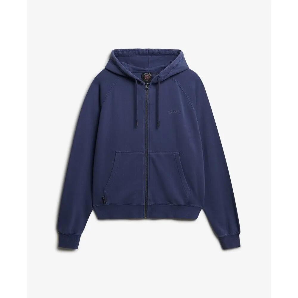 Kobiece rozpinane bluzy z kapturem i farbowanym logo Superdry Essential