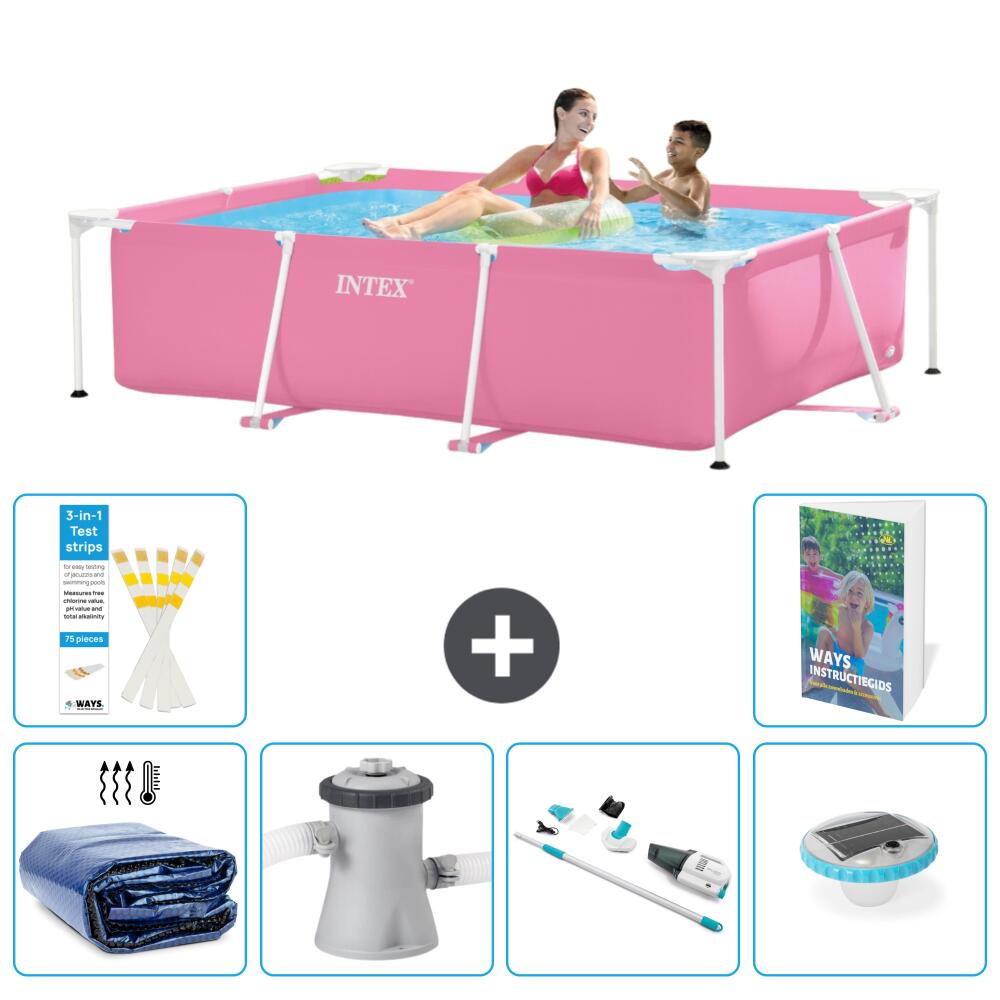 INTEX Basen ze stelażem Prostokątny - 220x150x60 cm - 7-częściowy S81