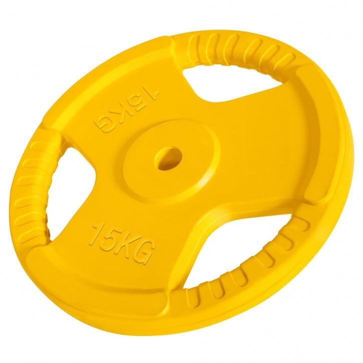 Obciążenie treningowe Gorilla Sports gumowane 5 kg z uchwytami