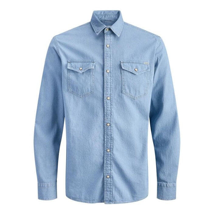 Koszula Jack & Jones Heridan niebieski dżins