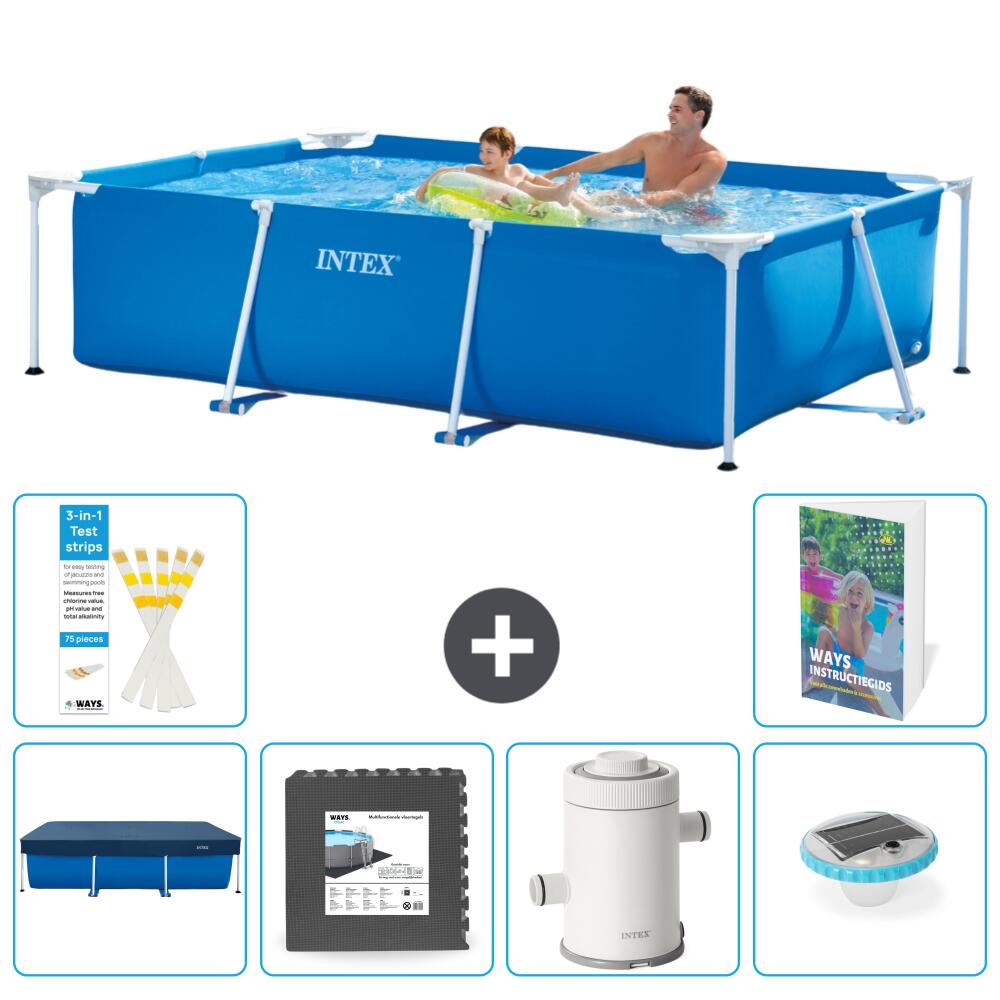 INTEX Basen ze stelażem Prostokątny - 260x160x65 cm - 7-częściowy S138