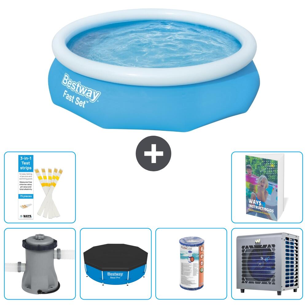 BESTWAY Basen Fast Set Okrągły - 305x76 cm - 7-częściowy S203