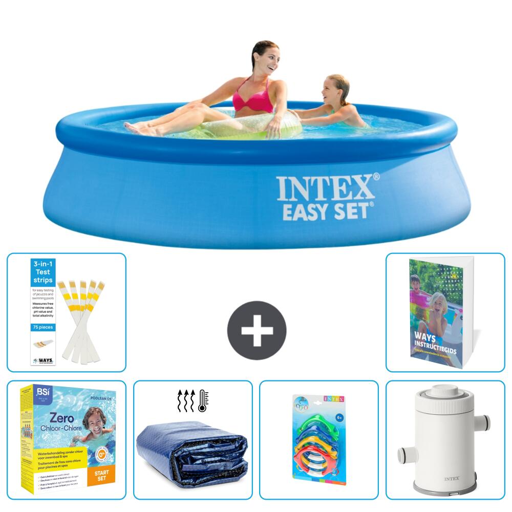 INTEX Basen Easy Set Okrągły - 244x61 cm - 7-częściowy S7