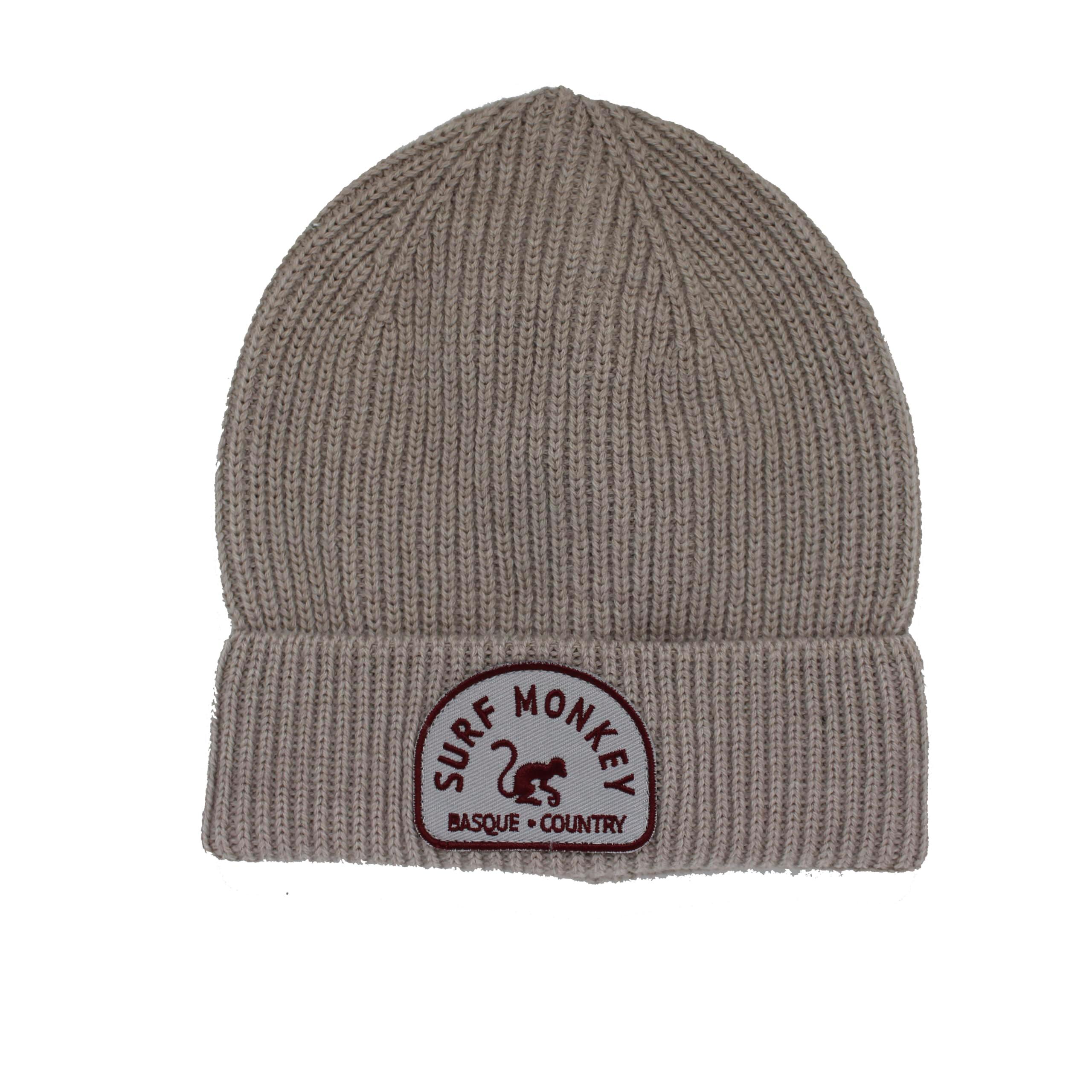 Czapka dzianinowa Beanie – z obszyciem / wełna /uniwersalny (beżowa)