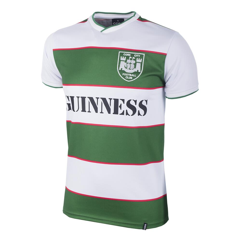 Koszulka retro piłkarska dla dorosłych - Cork City FC 1984 - Biała-Zielona