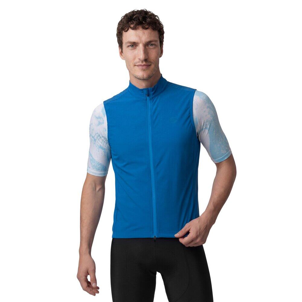 Męska ultralekka wiatroszczelna kamizelka rowerowa Siroko V2 Breeze Blue