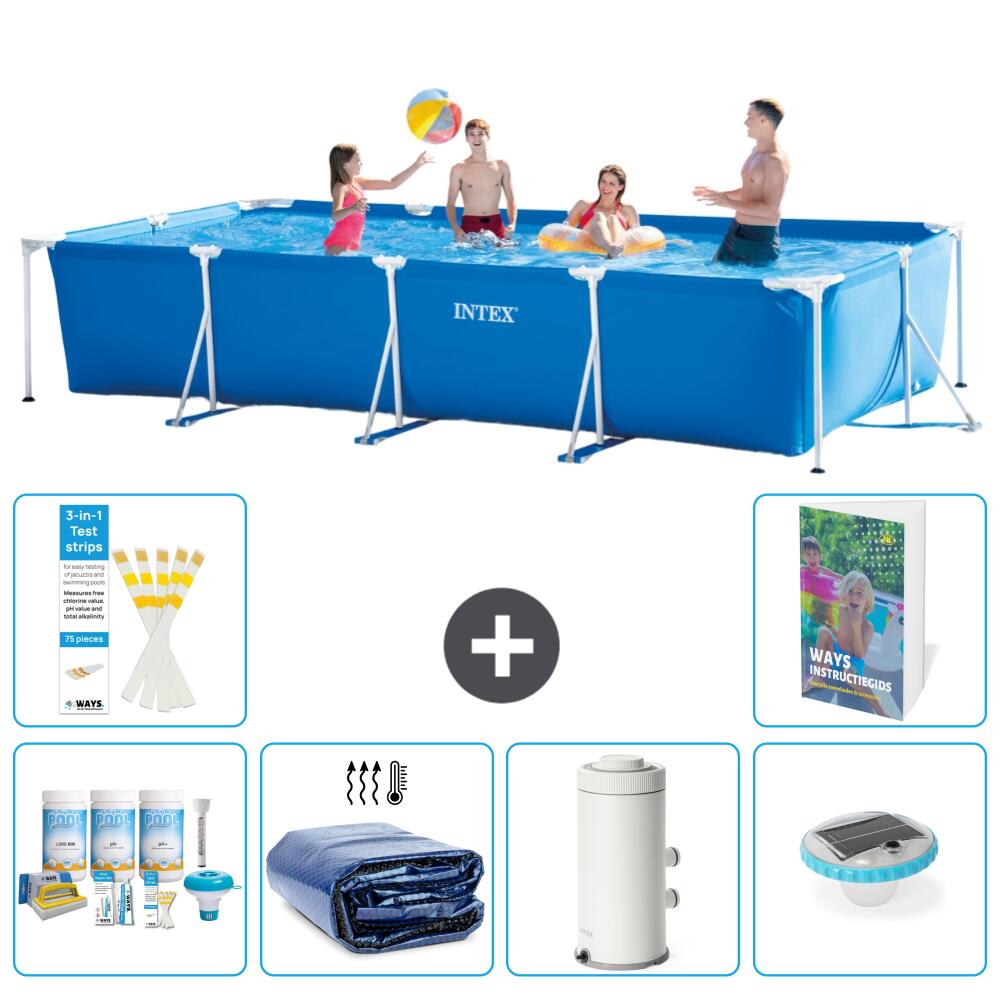 INTEX Basen ze stelażem Prostokątny - 450x220x84 cm - 7-częściowy S54