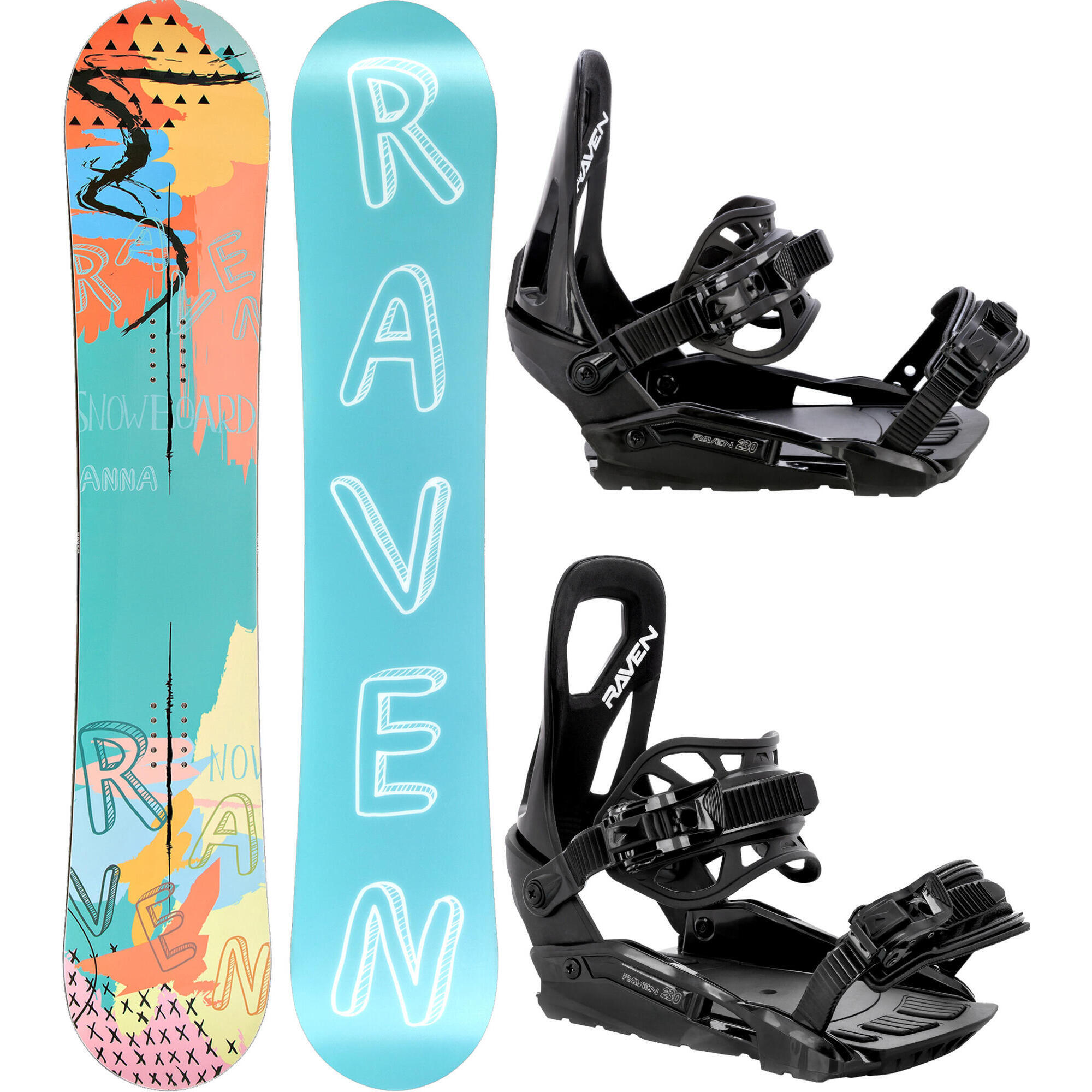 Zestaw Snowboard Raven Anna + Wiązania Raven S230