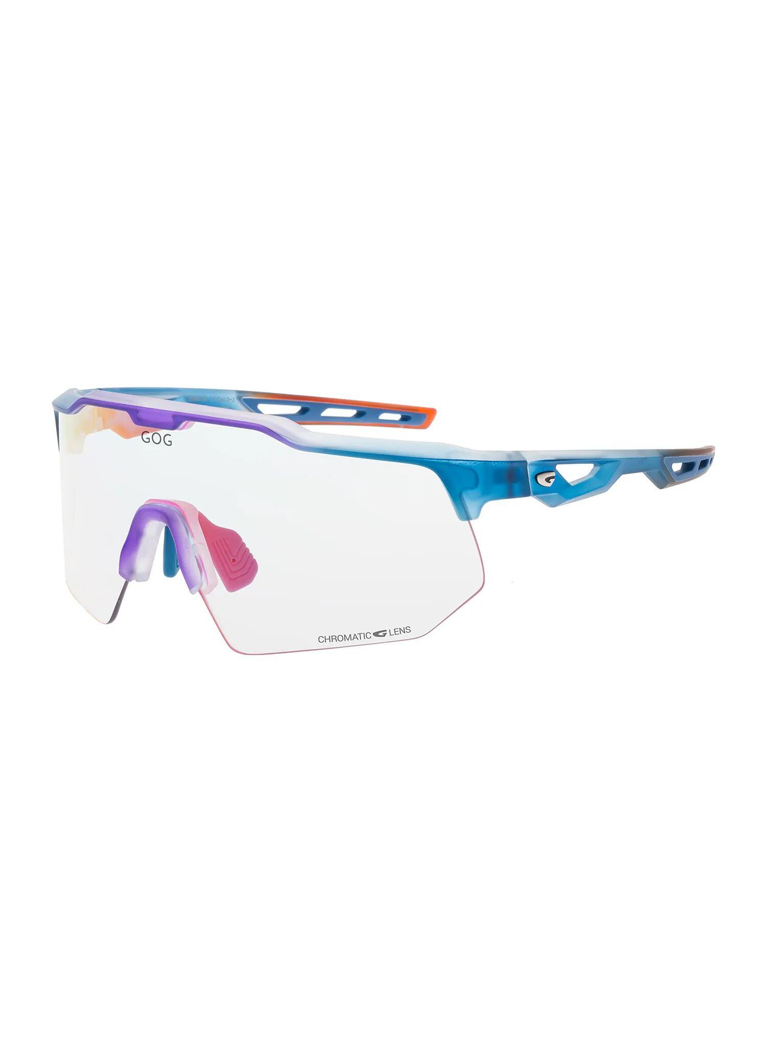 Okulary rowerowe fotochromowe GOG Loki - matt cristal blue/red