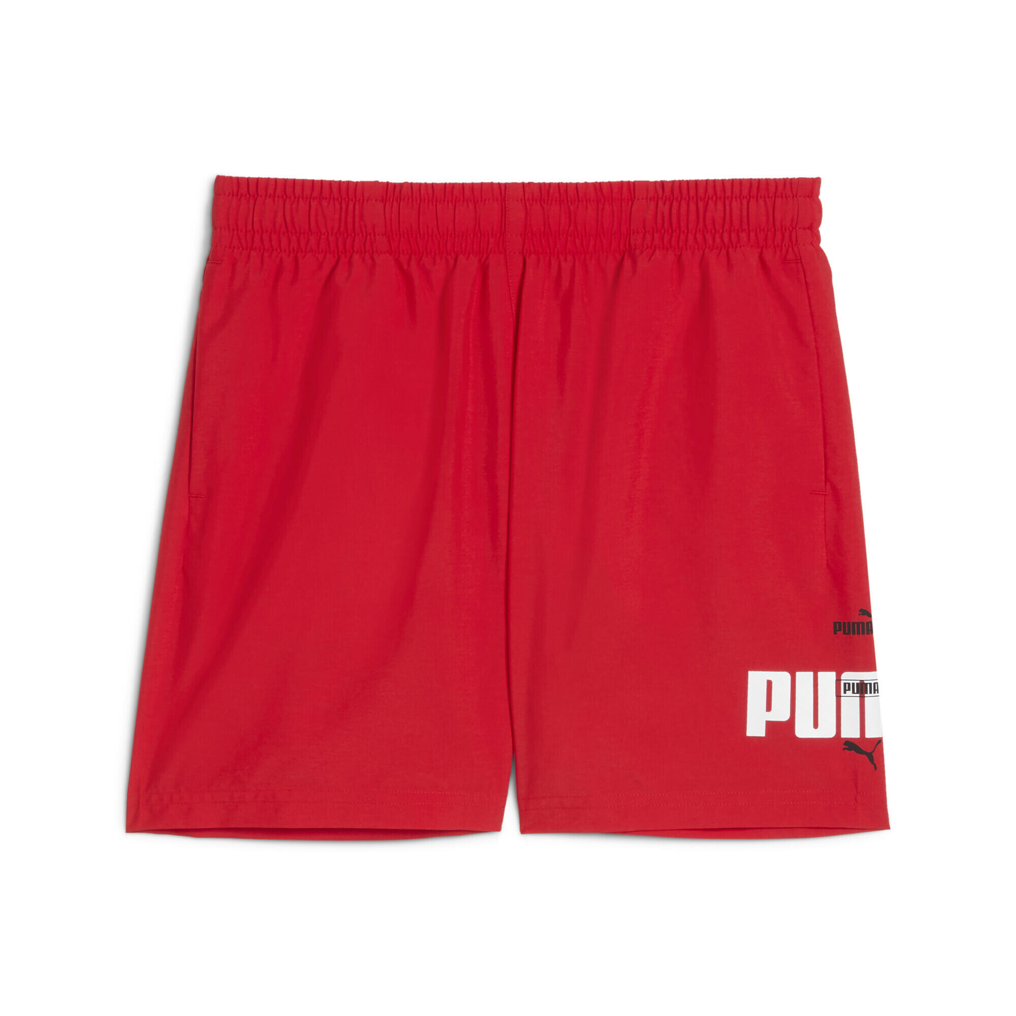 Młodzieżowe tkane szorty Essentials Logo Lab Summer PUMA For All Time Red