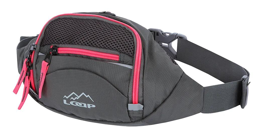 Loap Tula unisex szaro-różowa torba biodrowa