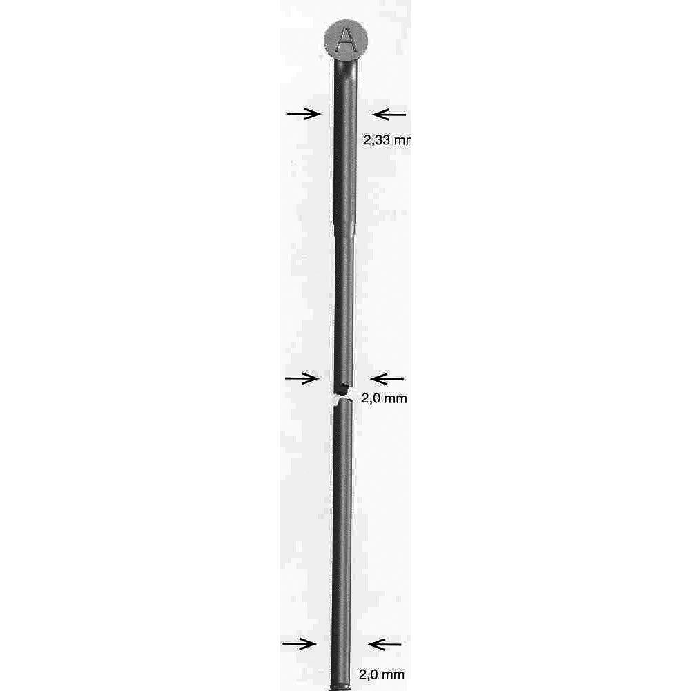 Szprycha Alpina 13G 2,33 mm 320 mm stal nierdzewna, czarna.