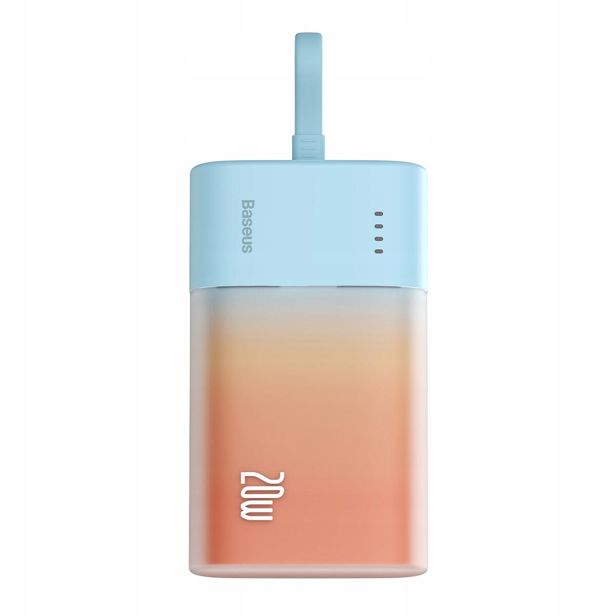 Baseus powerbank 20w 5200mah z wbudowanym kablem lightning