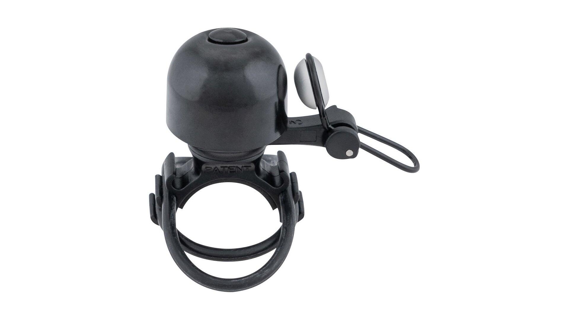 CONTEC Diamond Bing mini dzwonek rowerowy, 26 mm, czarny/srebrny