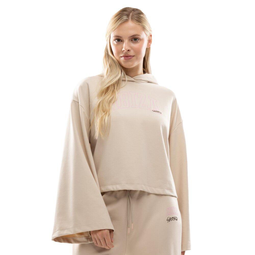 Damska bluza z kapturem Lifestyle Siroko IBZ Tanit Ivory