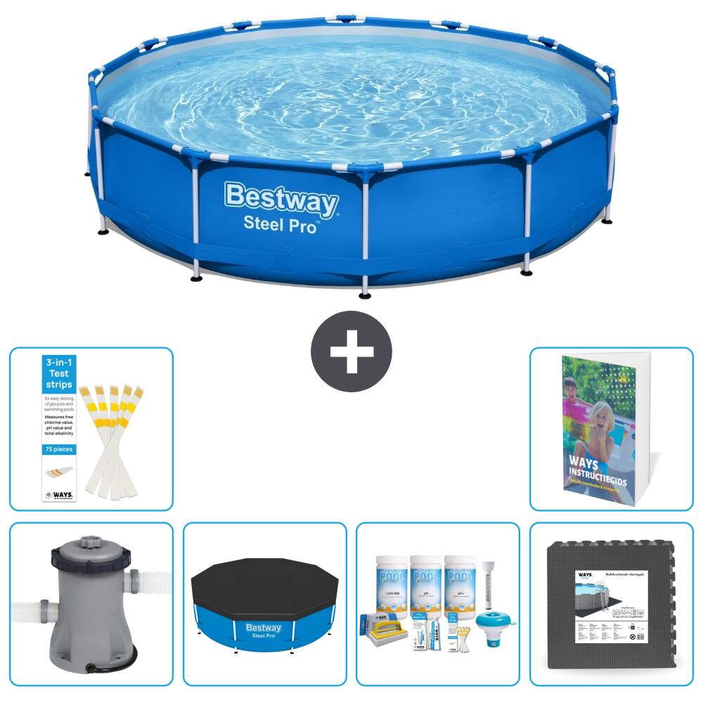 BESTWAY Basen Steel Pro Okrągły - 305x76 cm - 7-częściowy S238