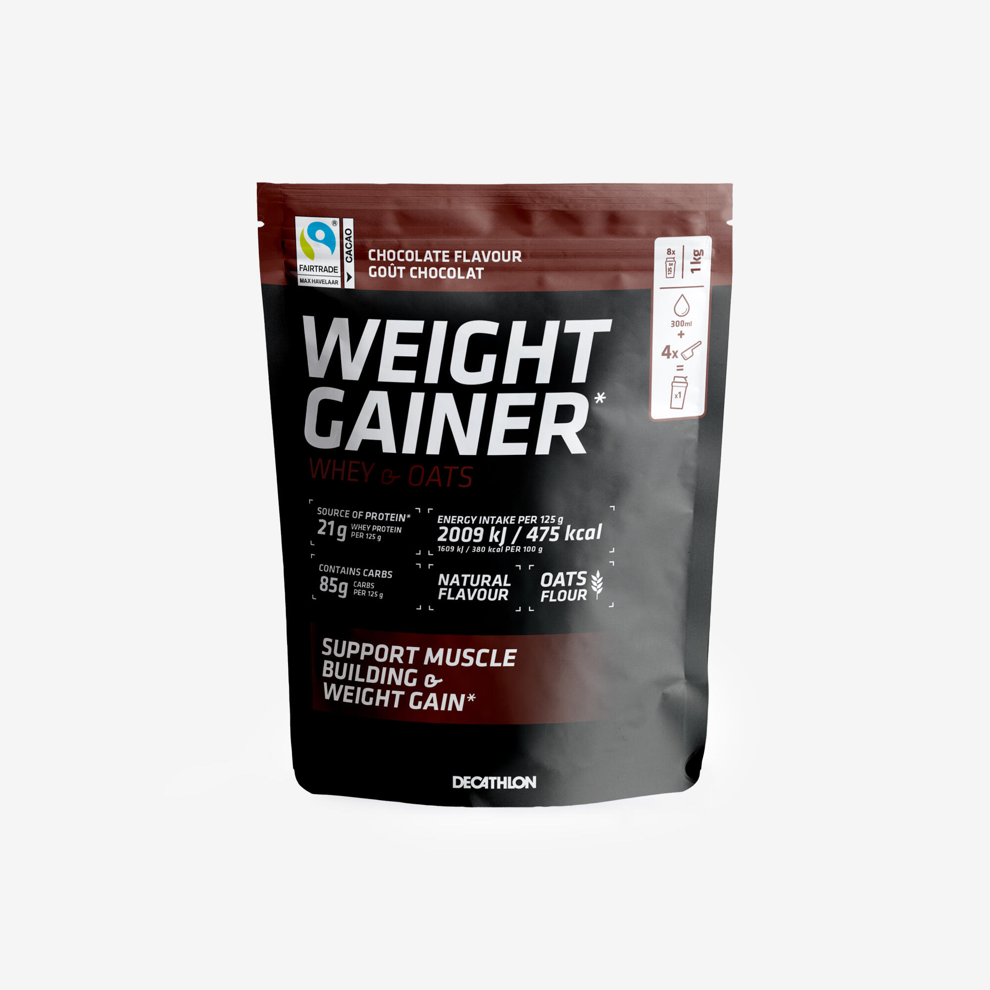 Odżywka Weight Gainer owies i whey smak czkoladowy 1 kg