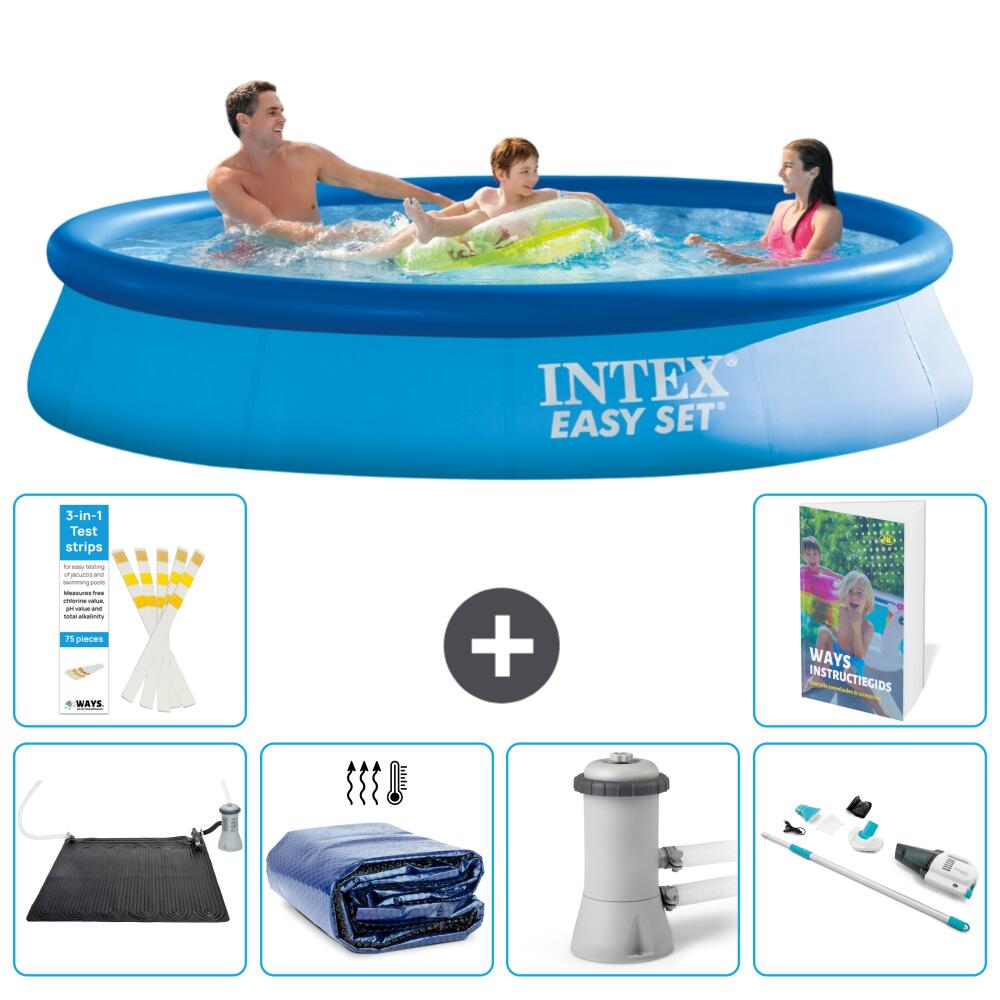 INTEX Basen Easy Set Okrągły - 366x76 cm - 7-częściowy S82