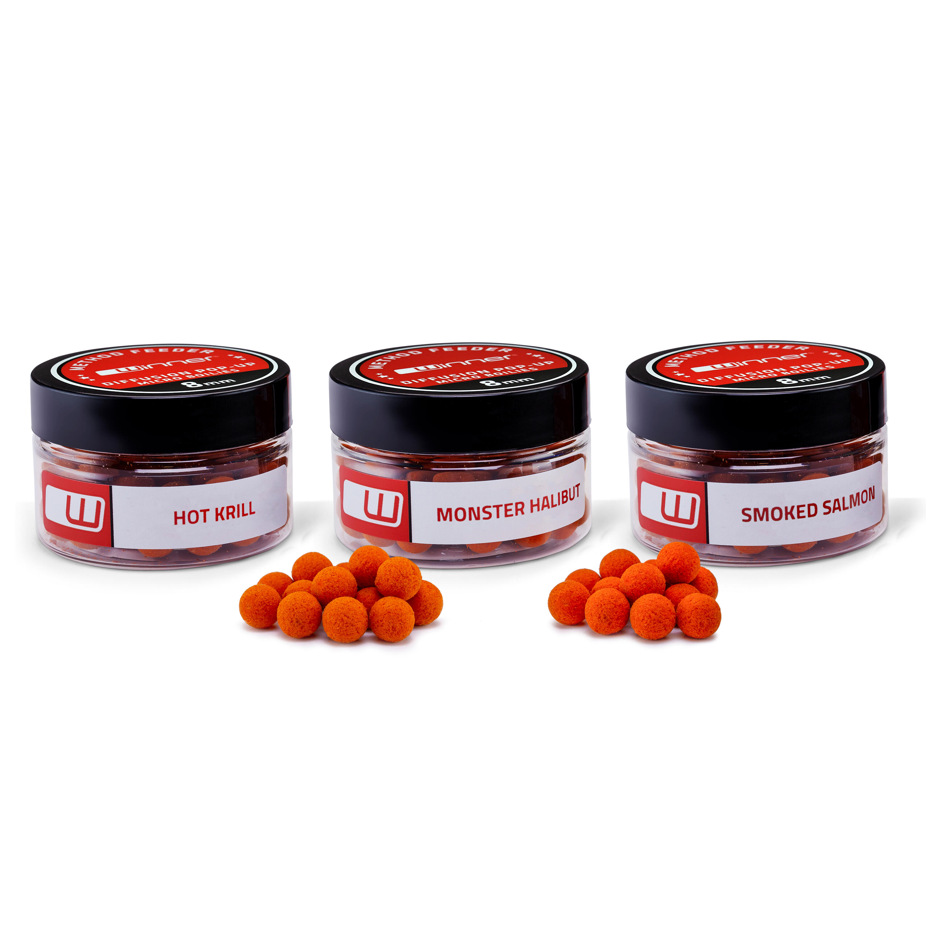 Przynęty do metody Diffusion Micro Boilies 8mm/20g Zestaw 3 sztuki Rybny Mix