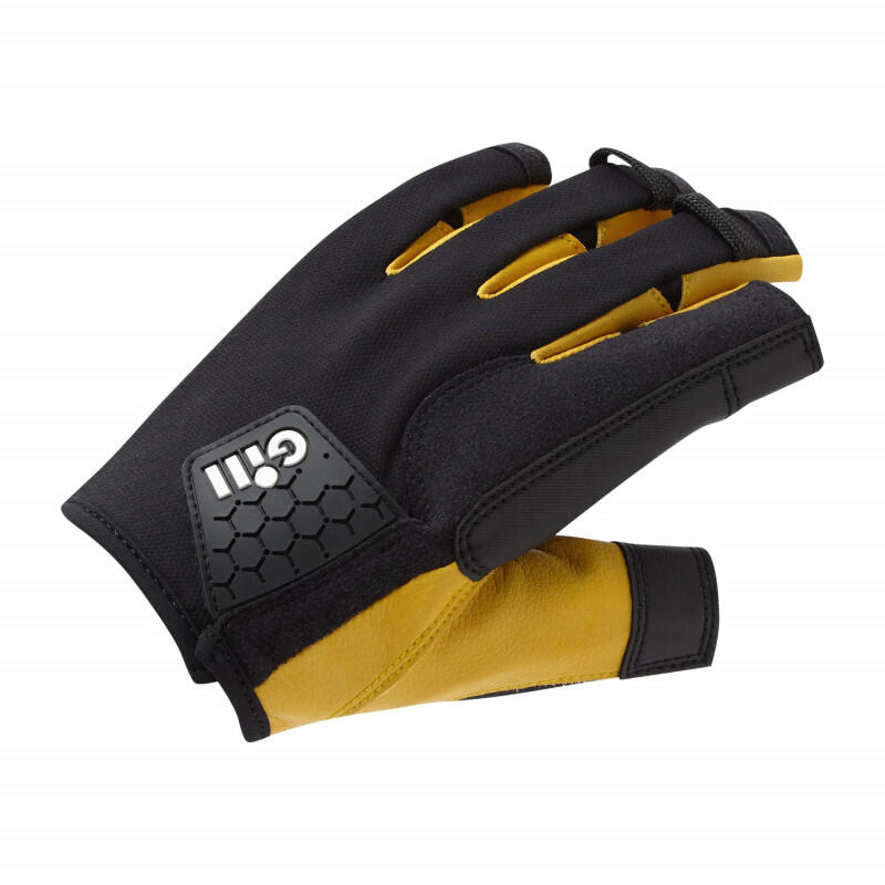 Rękawiczki żeglarskie Pro Gloves, krótkie palce, czarne